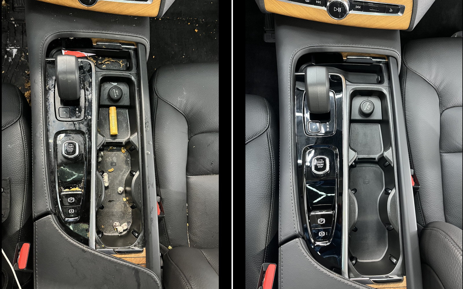center console vehicle interior detailing in Ann Arbor