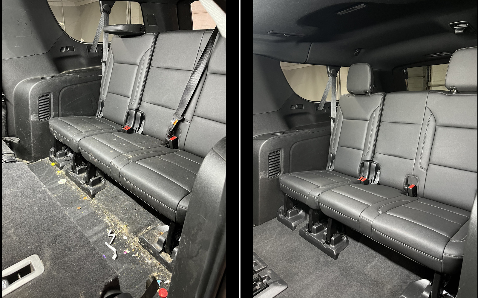 back seat detail in an SUV