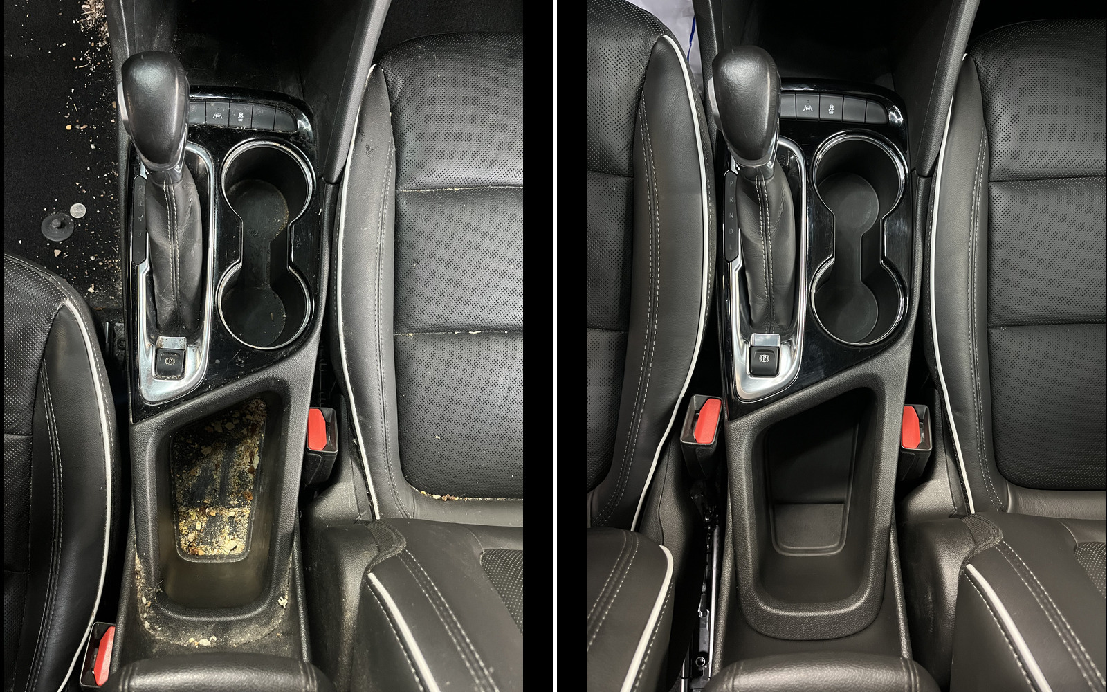 center console Interior car detailing Ann Arbor